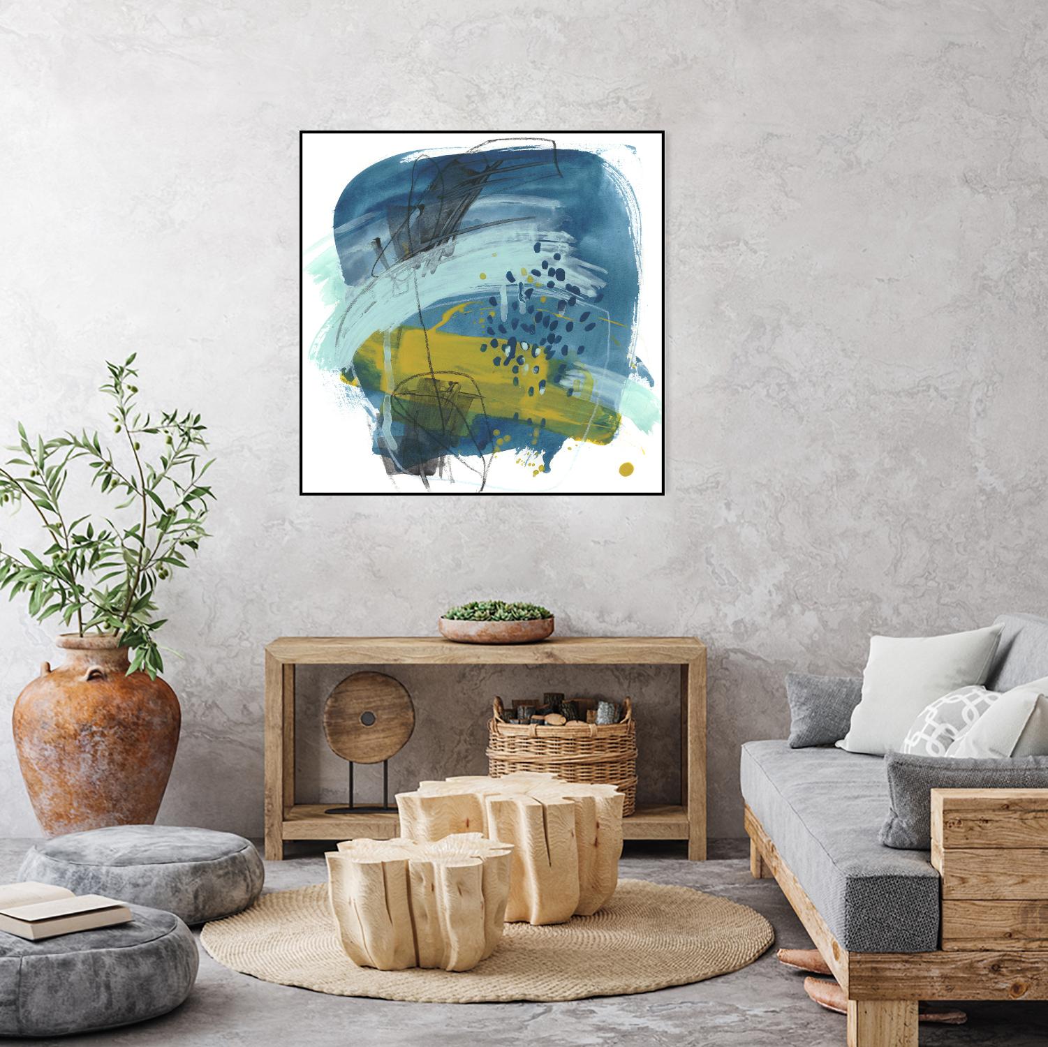 Intuitive Motion IV by June Erica Vess on GIANT ART - blue abstract