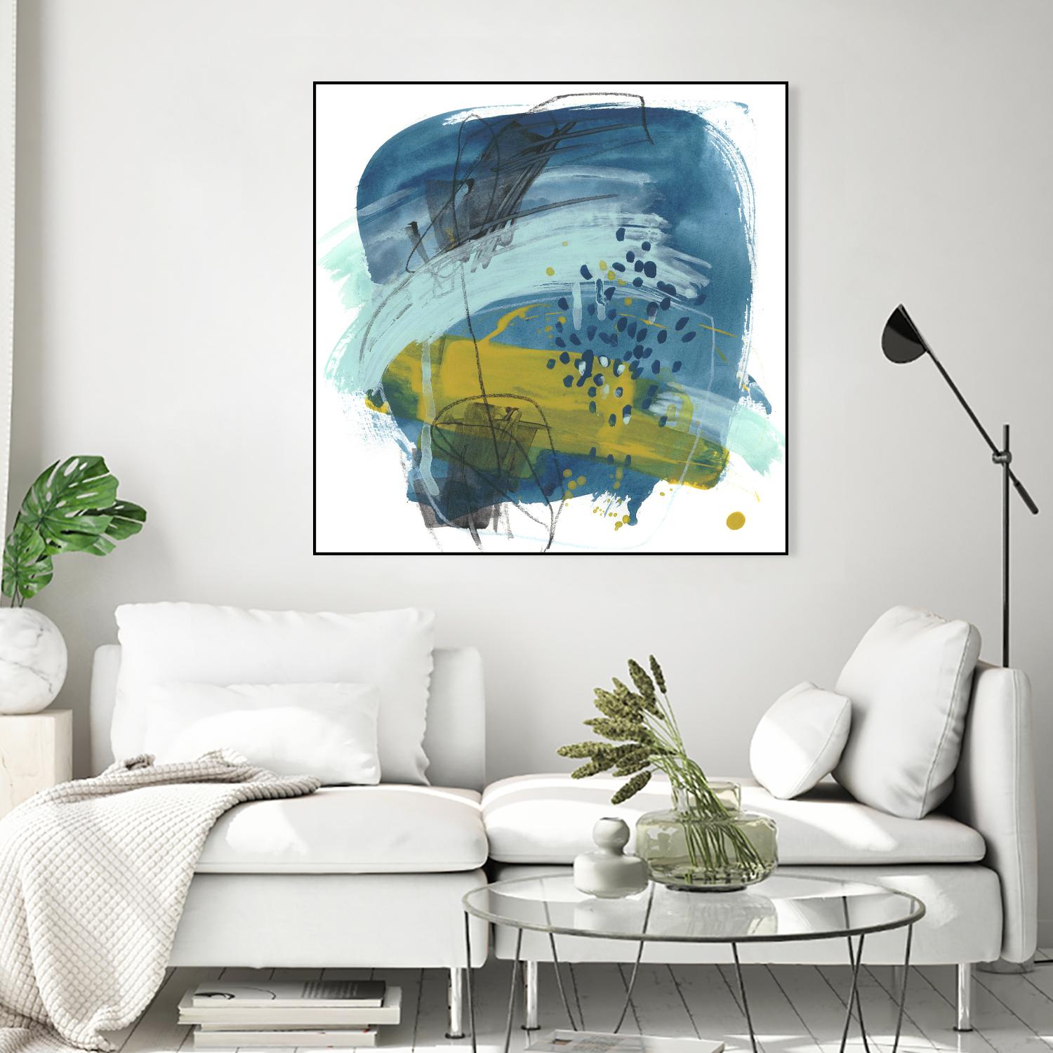 Intuitive Motion IV by June Erica Vess on GIANT ART - blue abstract