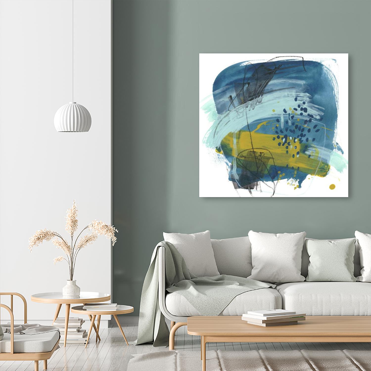 Intuitive Motion IV by June Erica Vess on GIANT ART - blue abstract