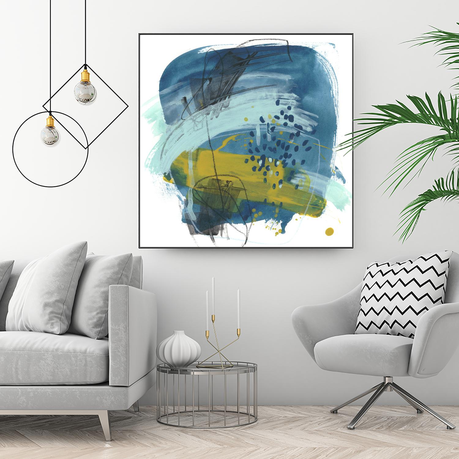 Intuitive Motion IV by June Erica Vess on GIANT ART - blue abstract