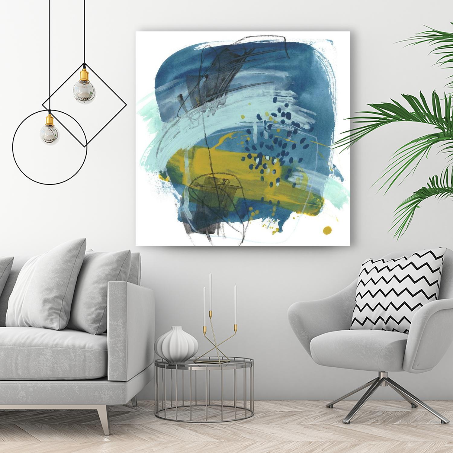 Intuitive Motion IV by June Erica Vess on GIANT ART - blue abstract