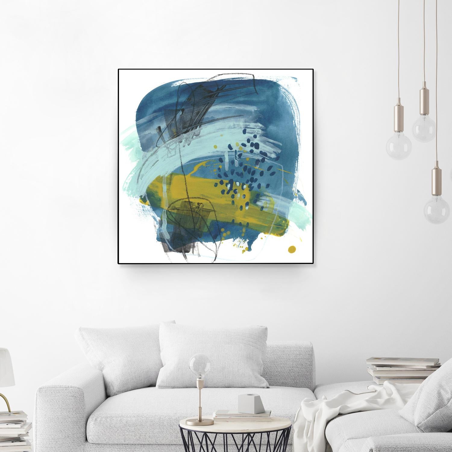 Intuitive Motion IV by June Erica Vess on GIANT ART - blue abstract