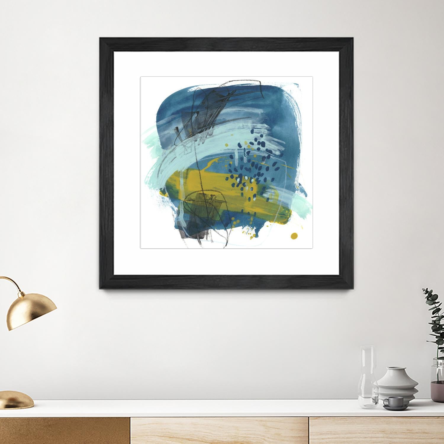 Intuitive Motion IV by June Erica Vess on GIANT ART - blue abstract