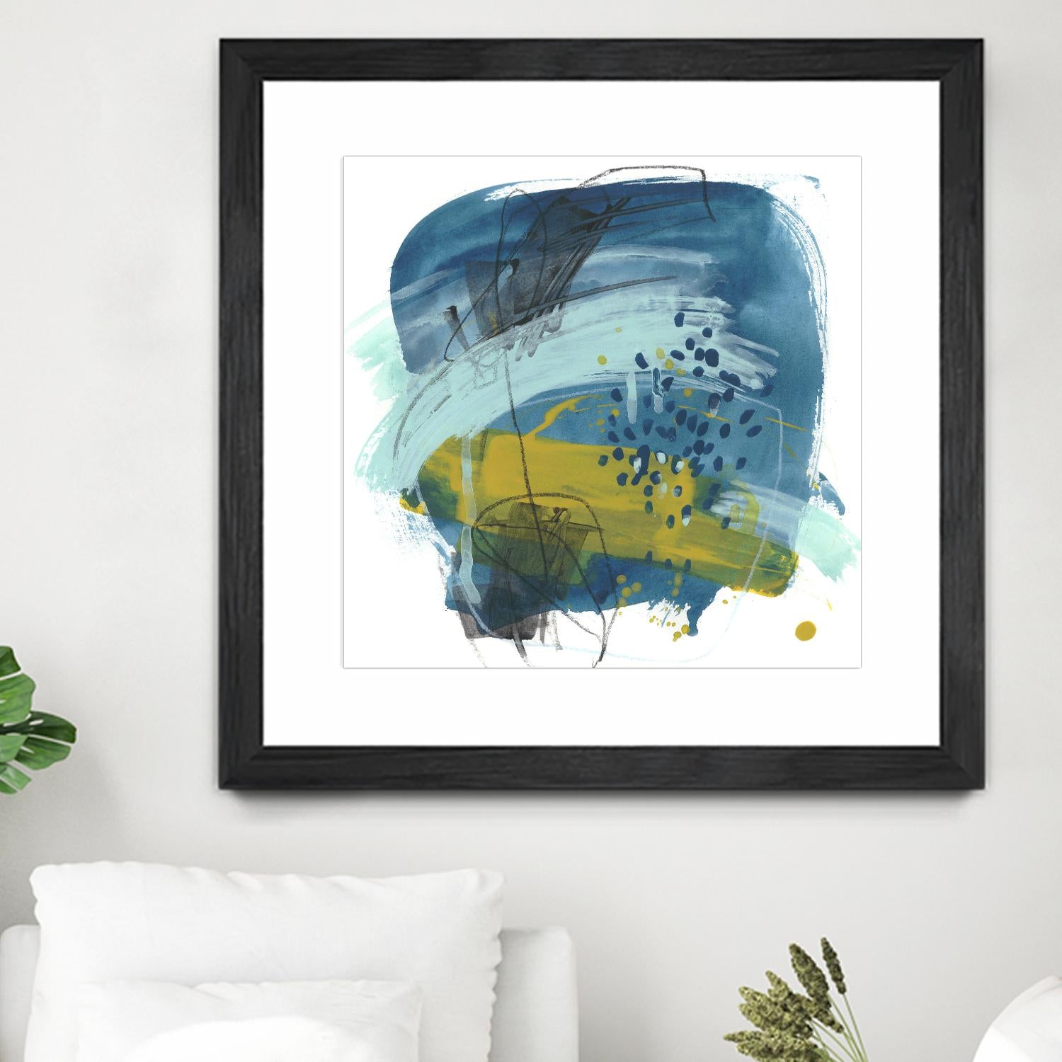 Intuitive Motion IV by June Erica Vess on GIANT ART - blue abstract