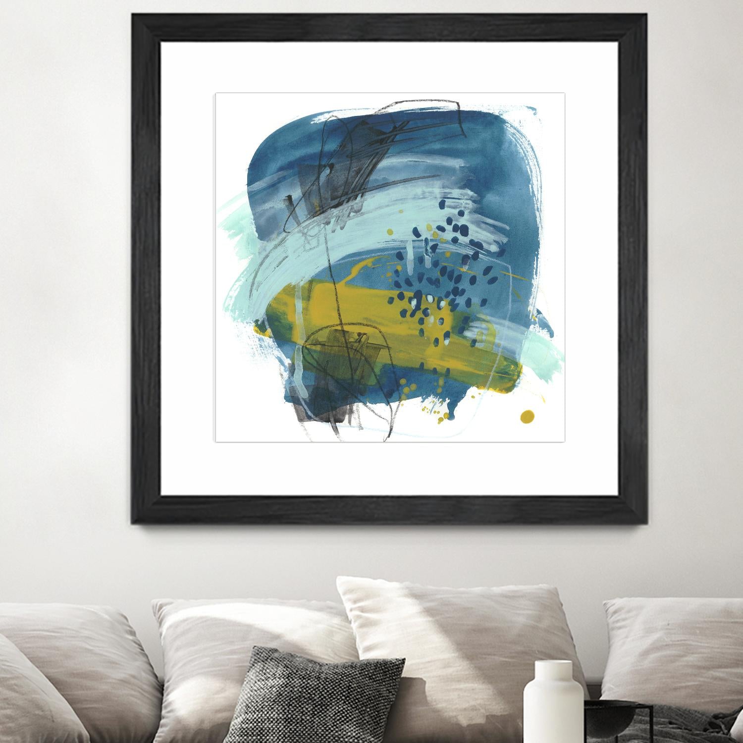 Intuitive Motion IV by June Erica Vess on GIANT ART - blue abstract