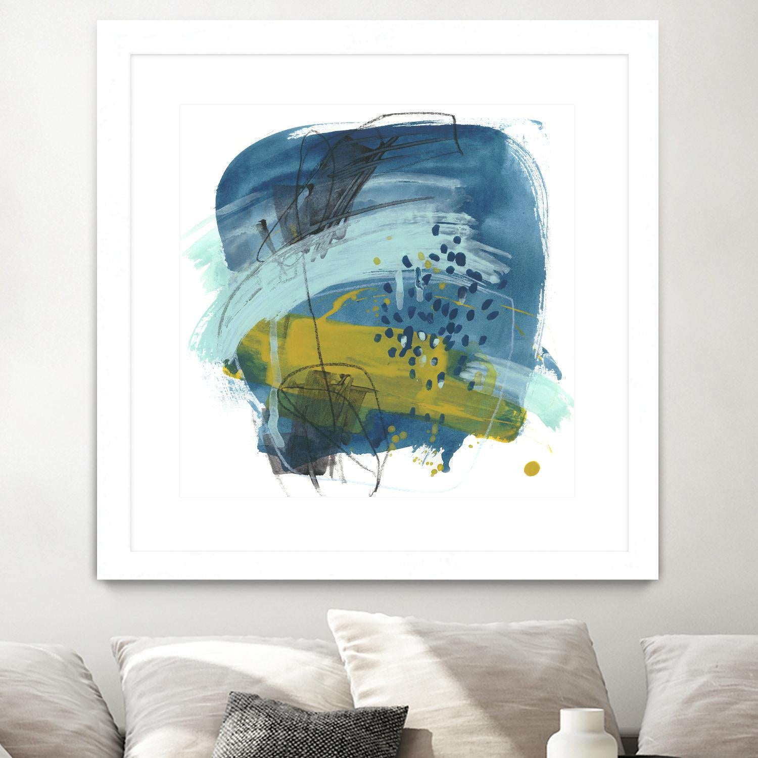 Intuitive Motion IV by June Erica Vess on GIANT ART - blue abstract