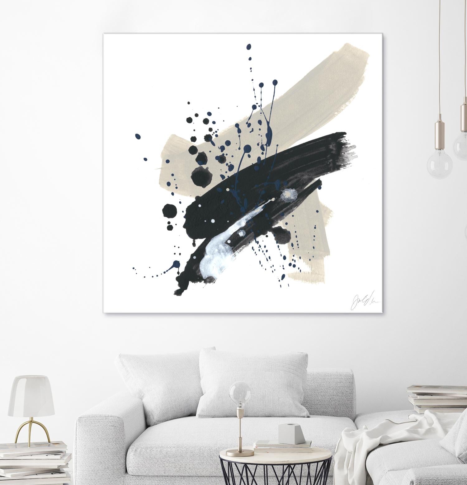 Kanji II by June Erica Vess on GIANT ART - blue abstract