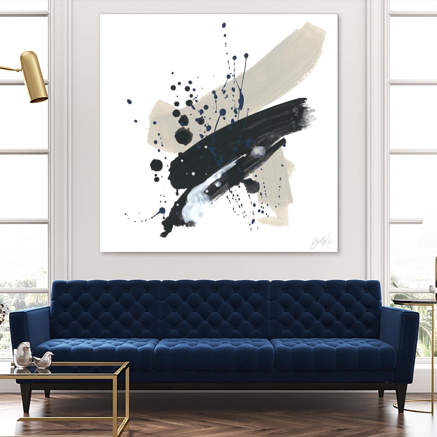 Kanji II by June Erica Vess on GIANT ART - blue abstract