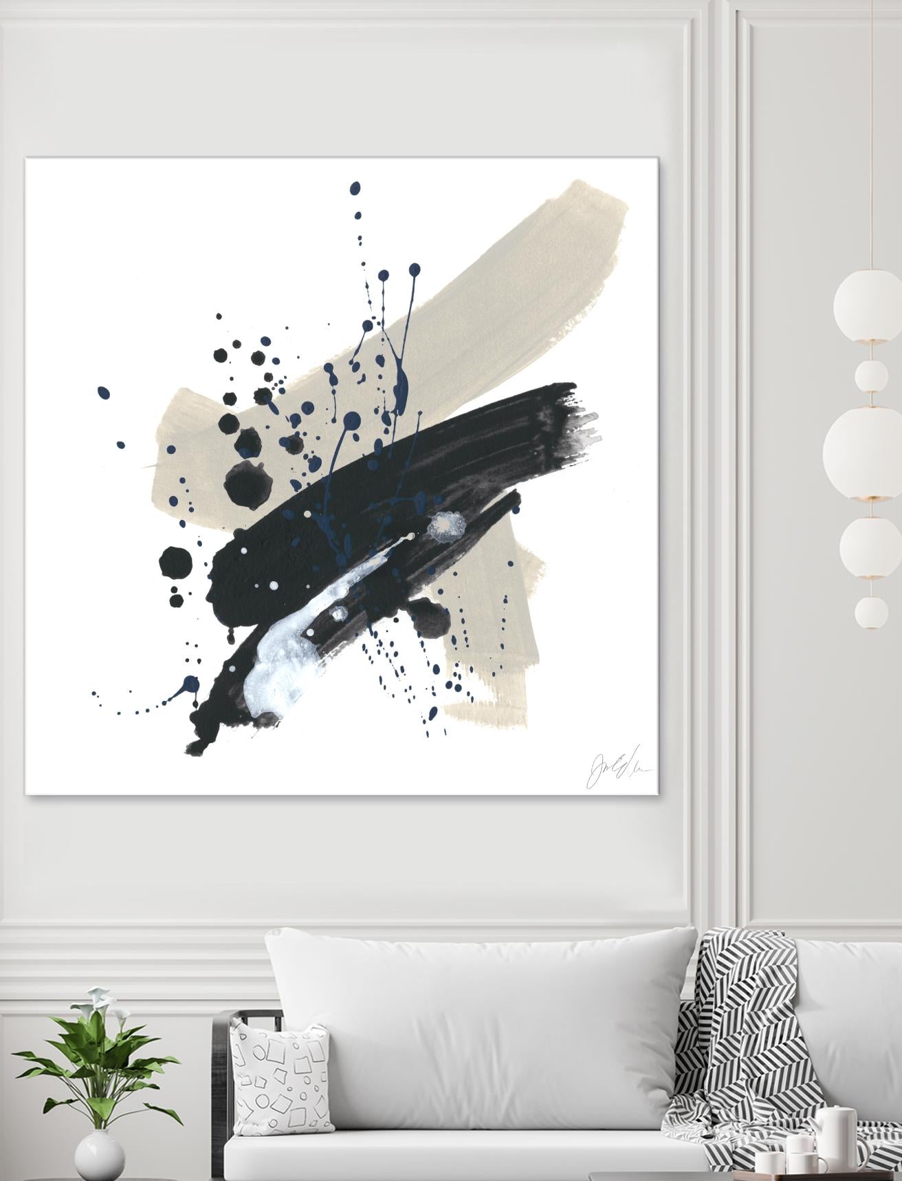 Kanji II by June Erica Vess on GIANT ART - blue abstract