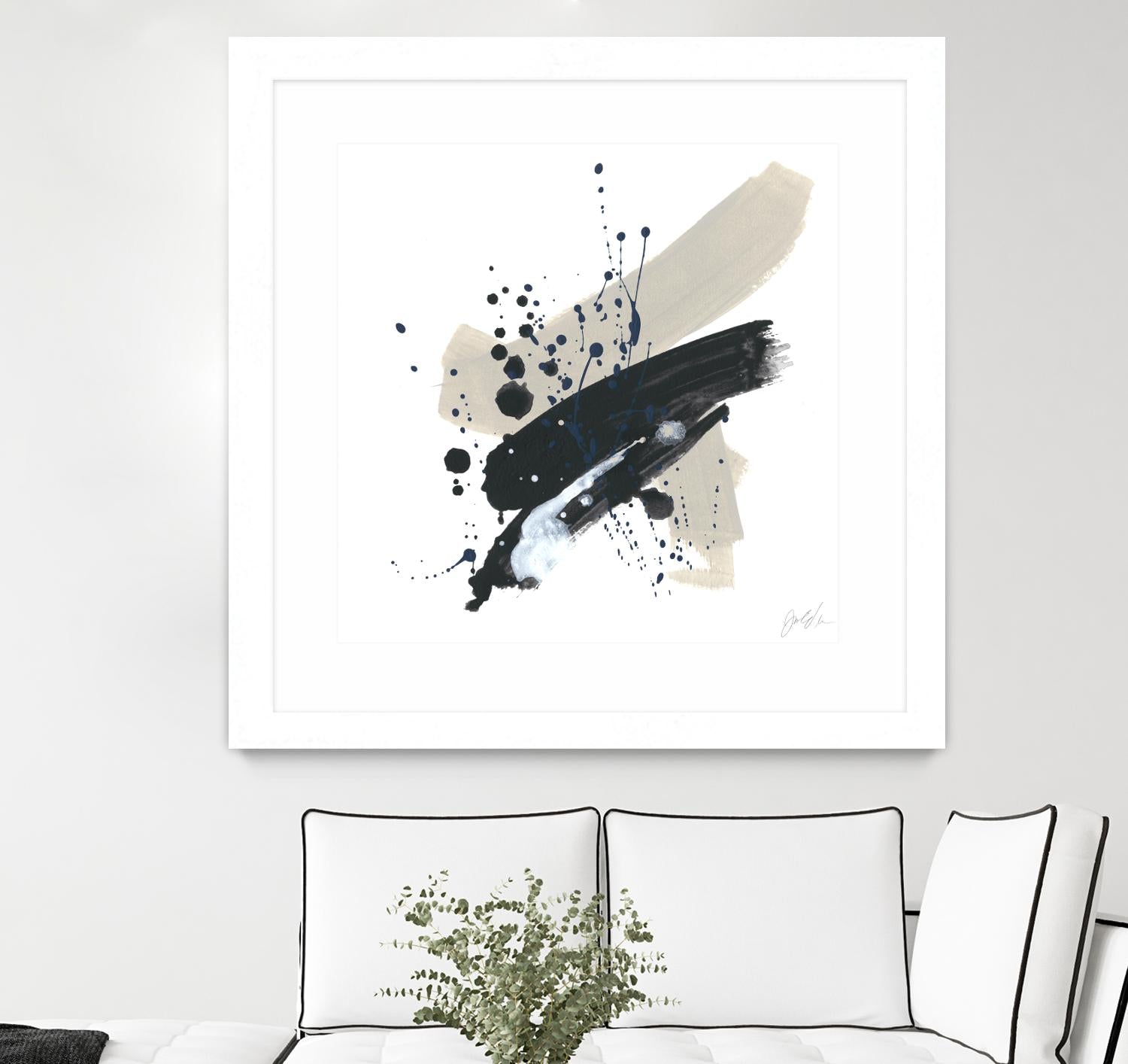 Kanji II by June Erica Vess on GIANT ART - blue abstract