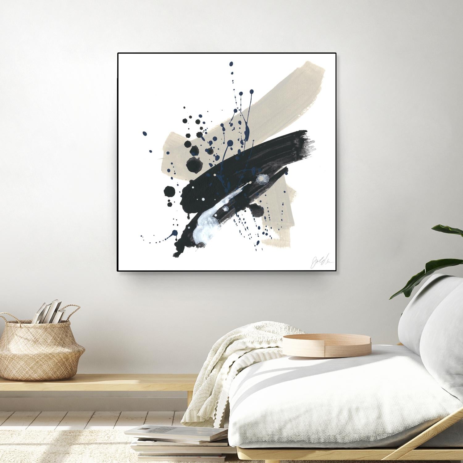 Kanji II by June Erica Vess on GIANT ART - blue abstract