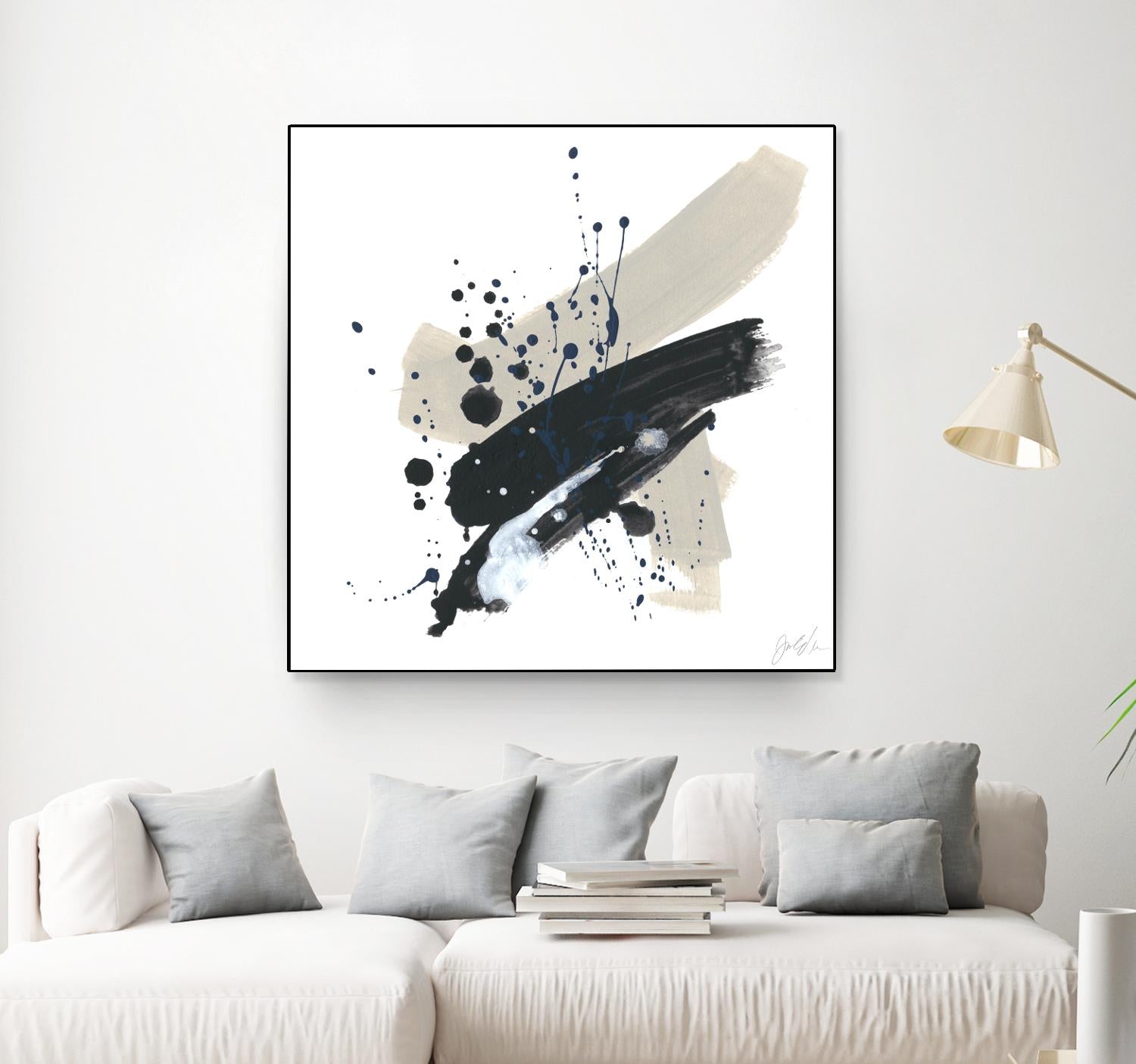 Kanji II by June Erica Vess on GIANT ART - blue abstract