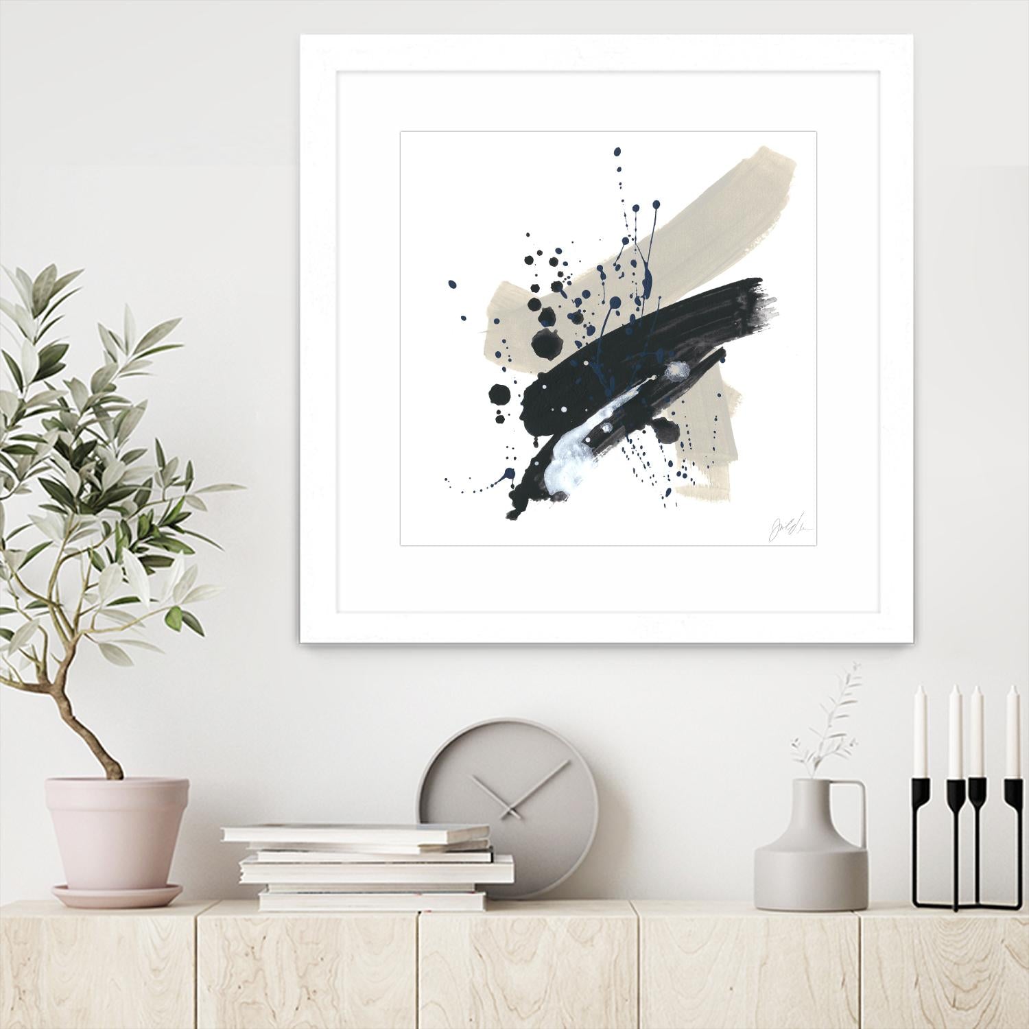 Kanji II by June Erica Vess on GIANT ART - blue abstract