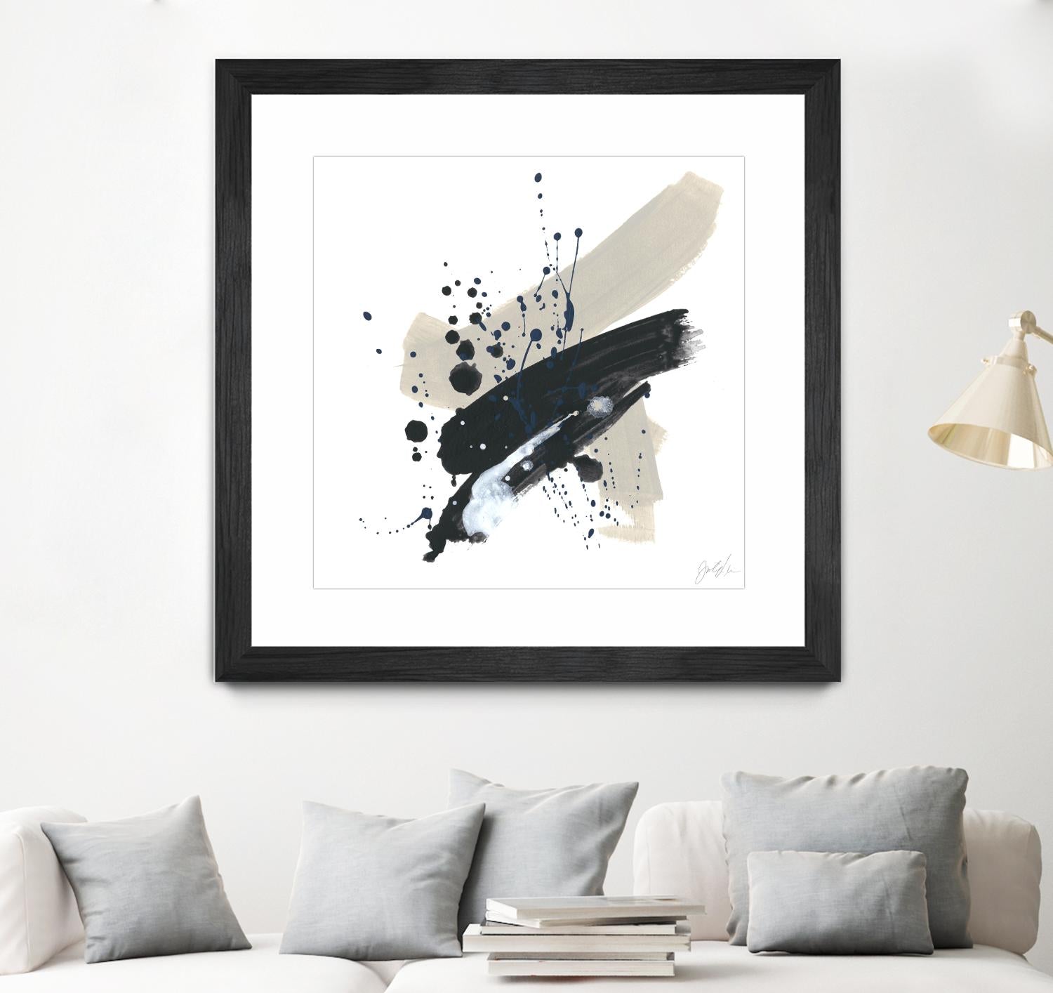 Kanji II by June Erica Vess on GIANT ART - blue abstract