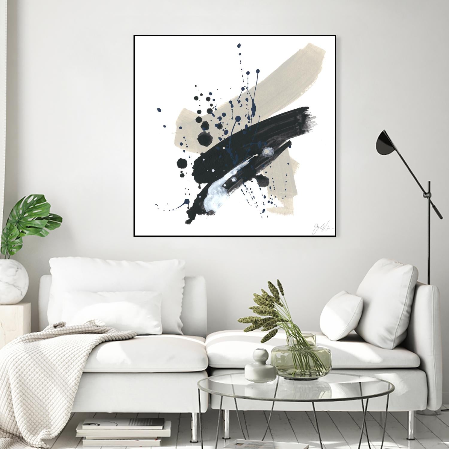 Kanji II by June Erica Vess on GIANT ART - blue abstract