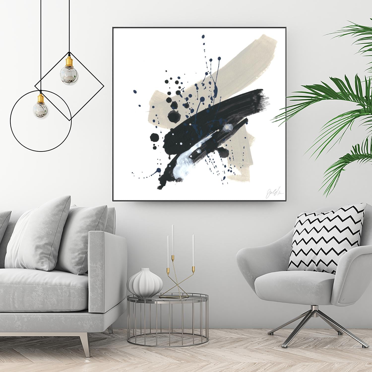 Kanji II by June Erica Vess on GIANT ART - blue abstract