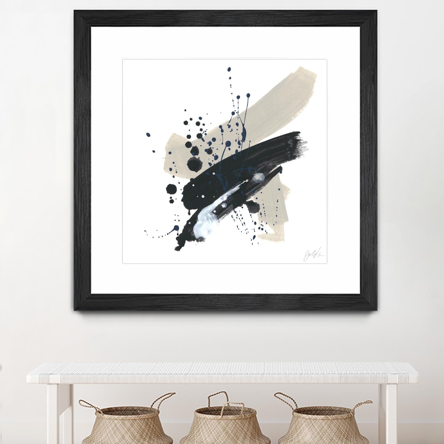 Kanji II by June Erica Vess on GIANT ART - blue abstract