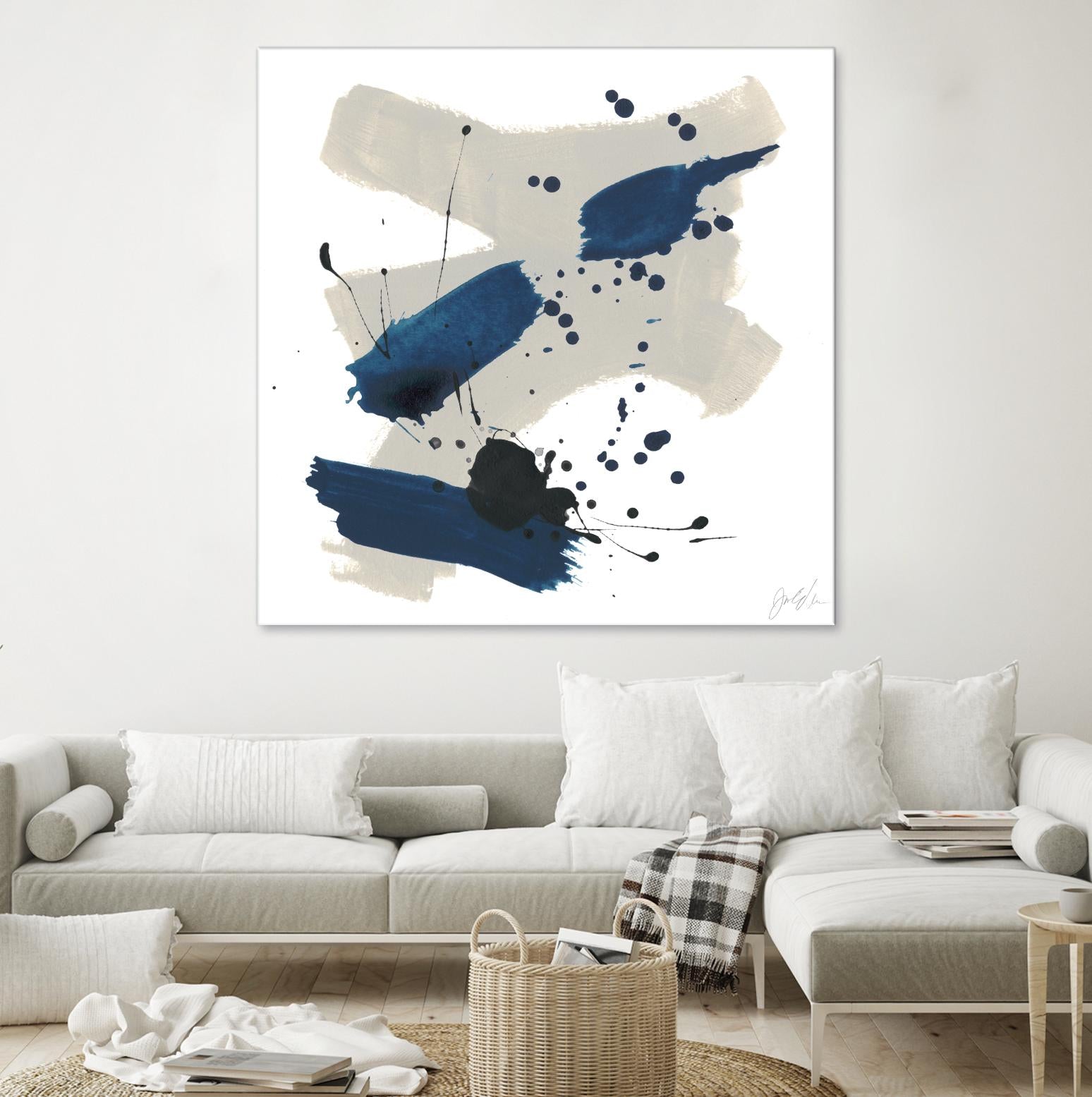 Kanji III by June Erica Vess on GIANT ART - blue abstract