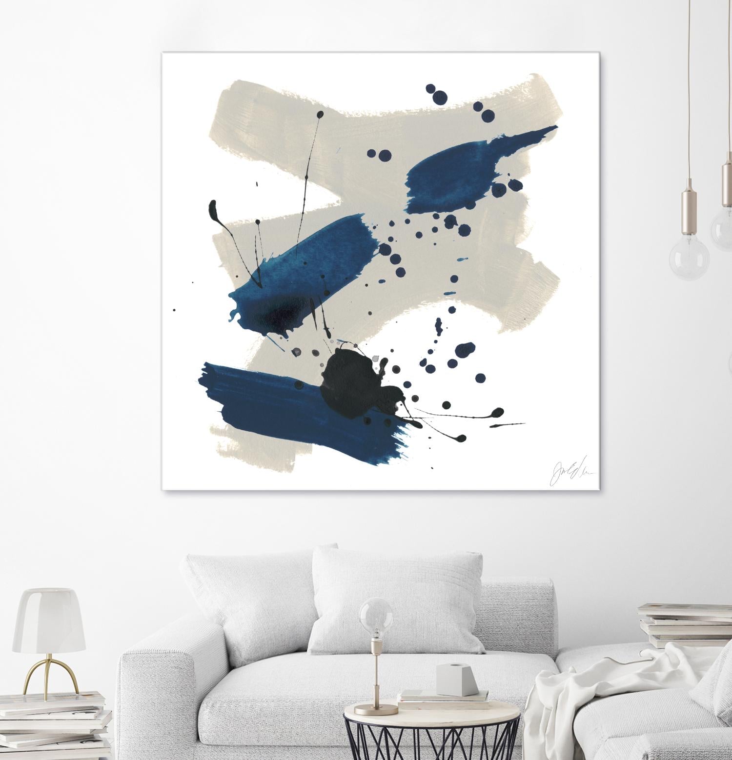 Kanji III by June Erica Vess on GIANT ART - blue abstract