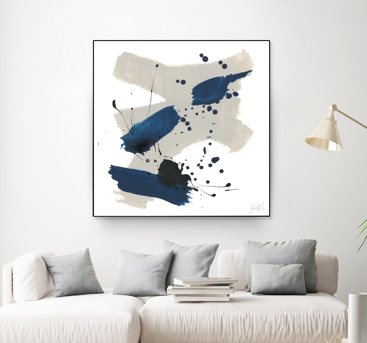 Kanji III by June Erica Vess on GIANT ART - blue abstract
