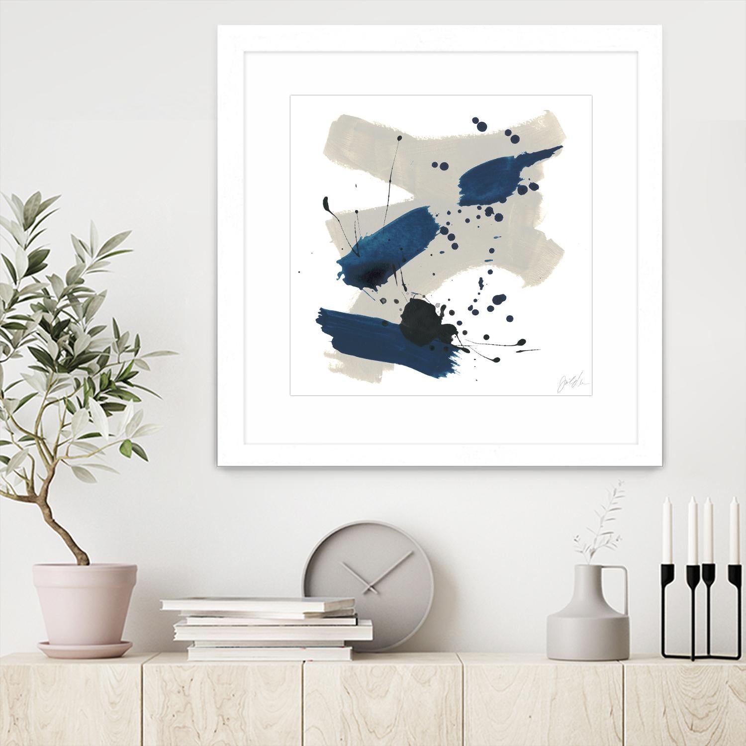 Kanji III by June Erica Vess on GIANT ART - blue abstract