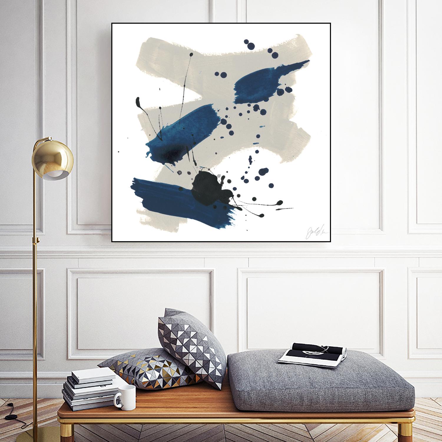 Kanji III by June Erica Vess on GIANT ART - blue abstract