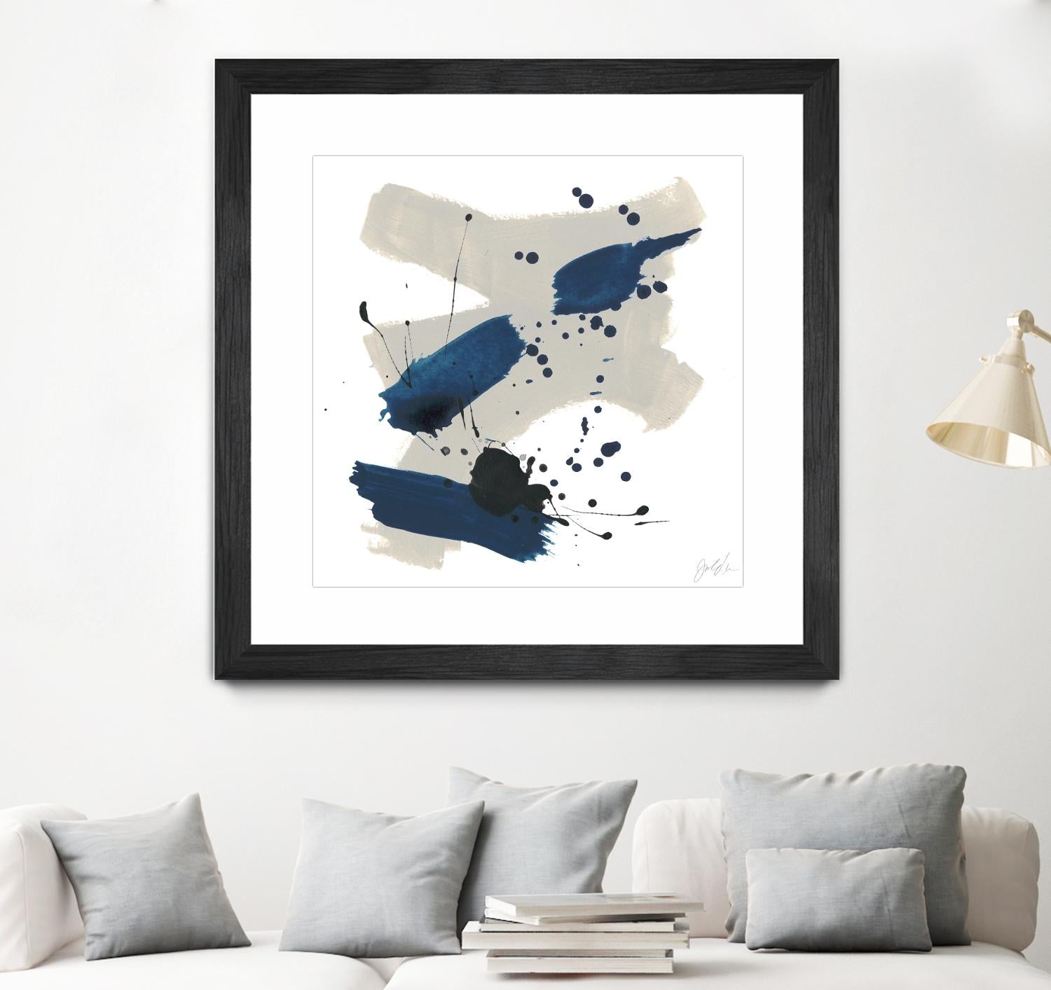 Kanji III by June Erica Vess on GIANT ART - blue abstract