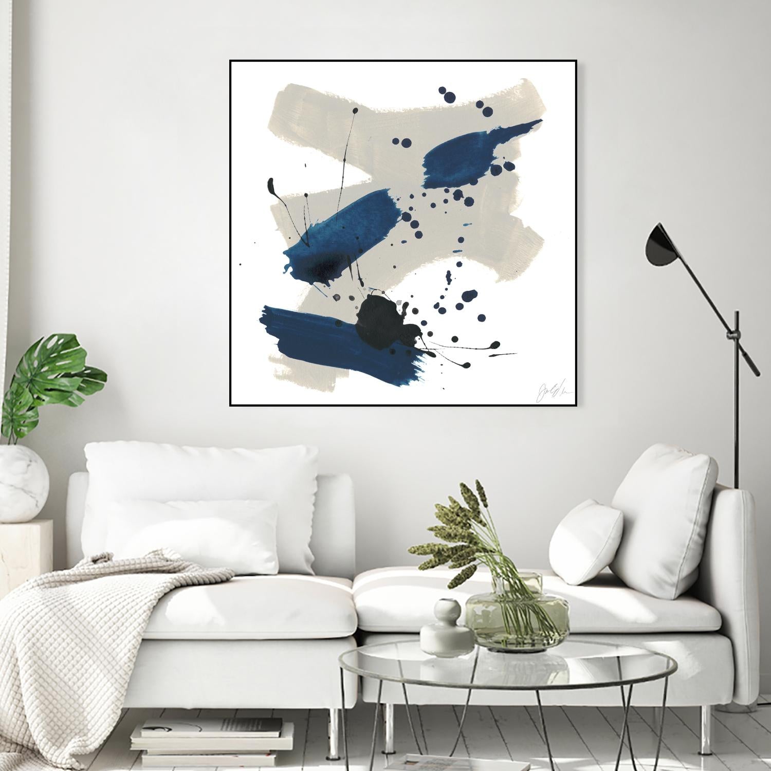 Kanji III by June Erica Vess on GIANT ART - blue abstract