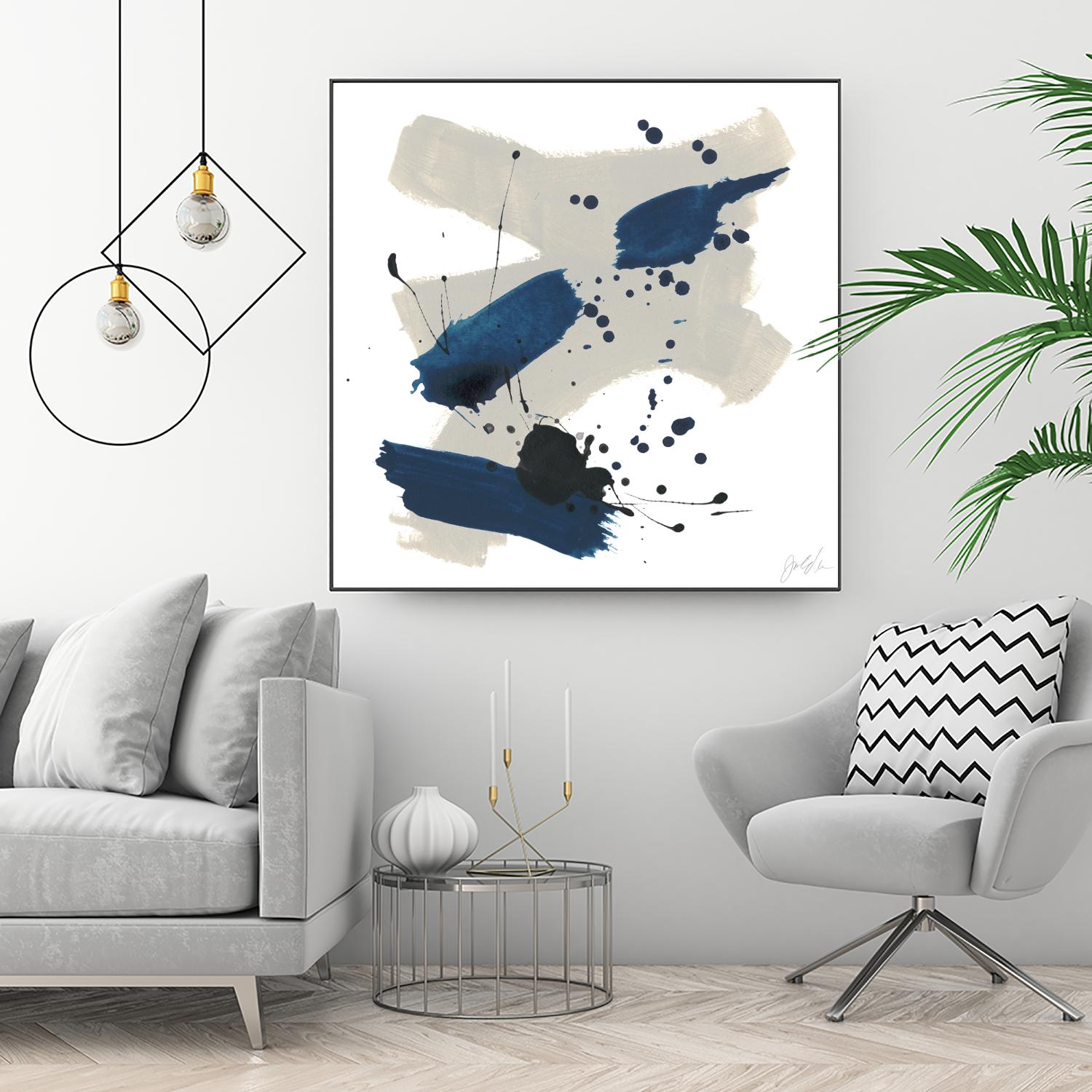 Kanji III by June Erica Vess on GIANT ART - blue abstract