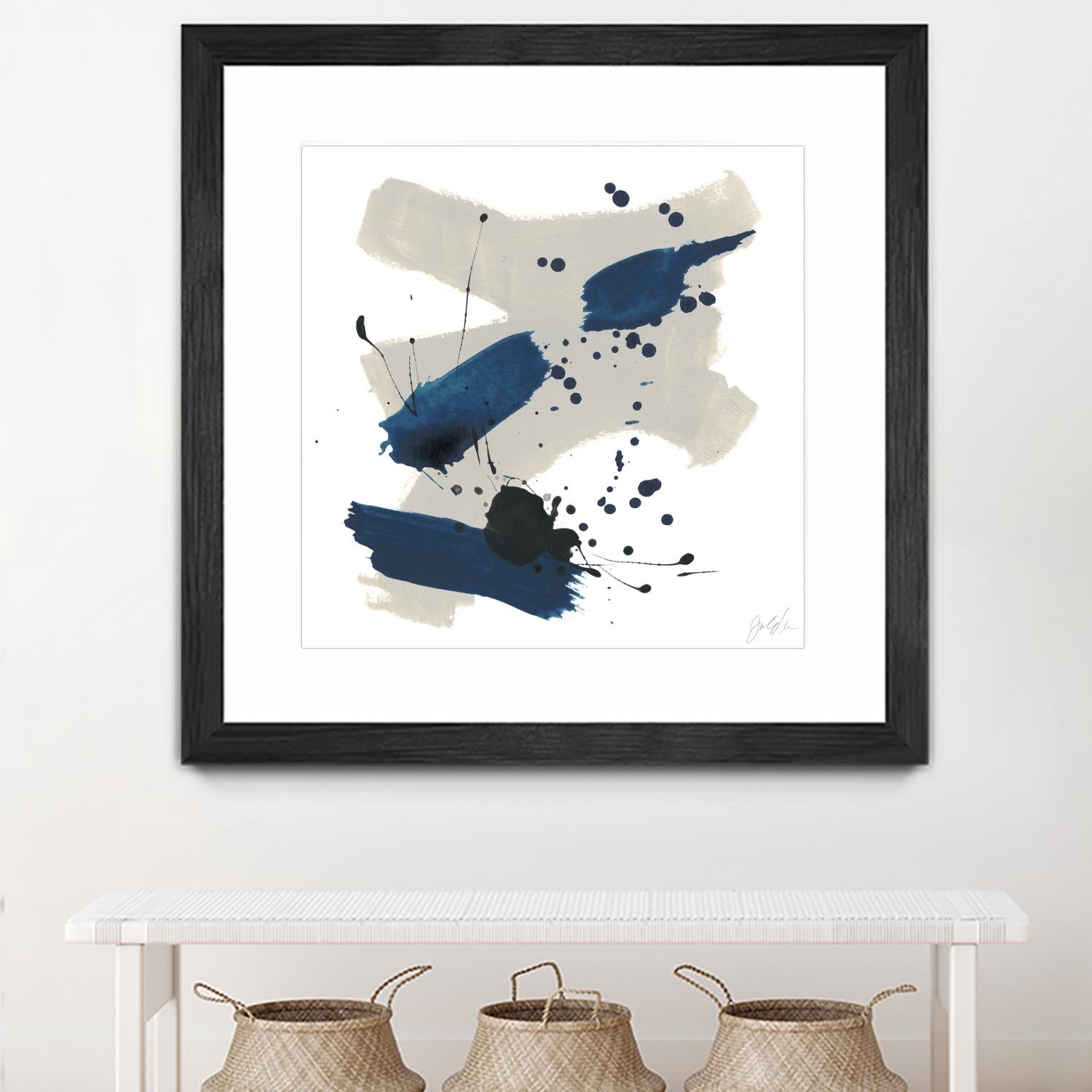 Kanji III by June Erica Vess on GIANT ART - blue abstract