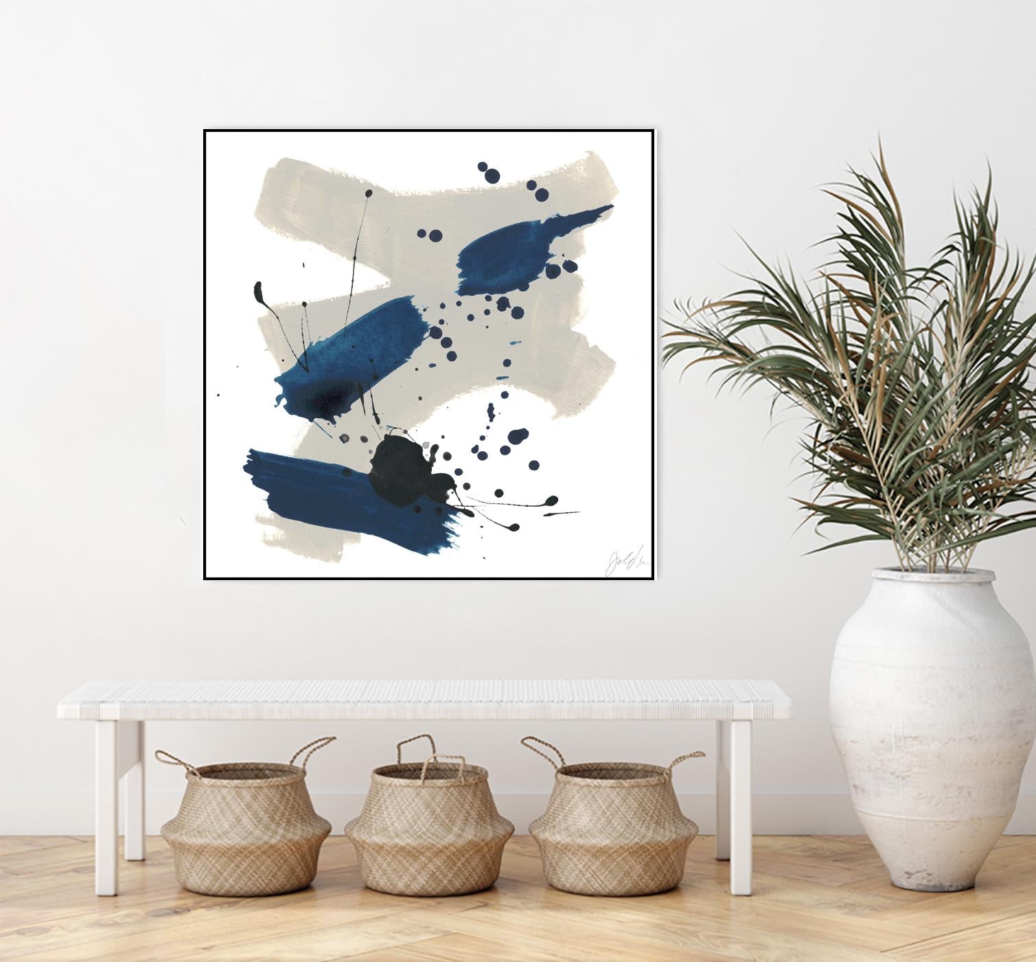 Kanji III by June Erica Vess on GIANT ART - blue abstract