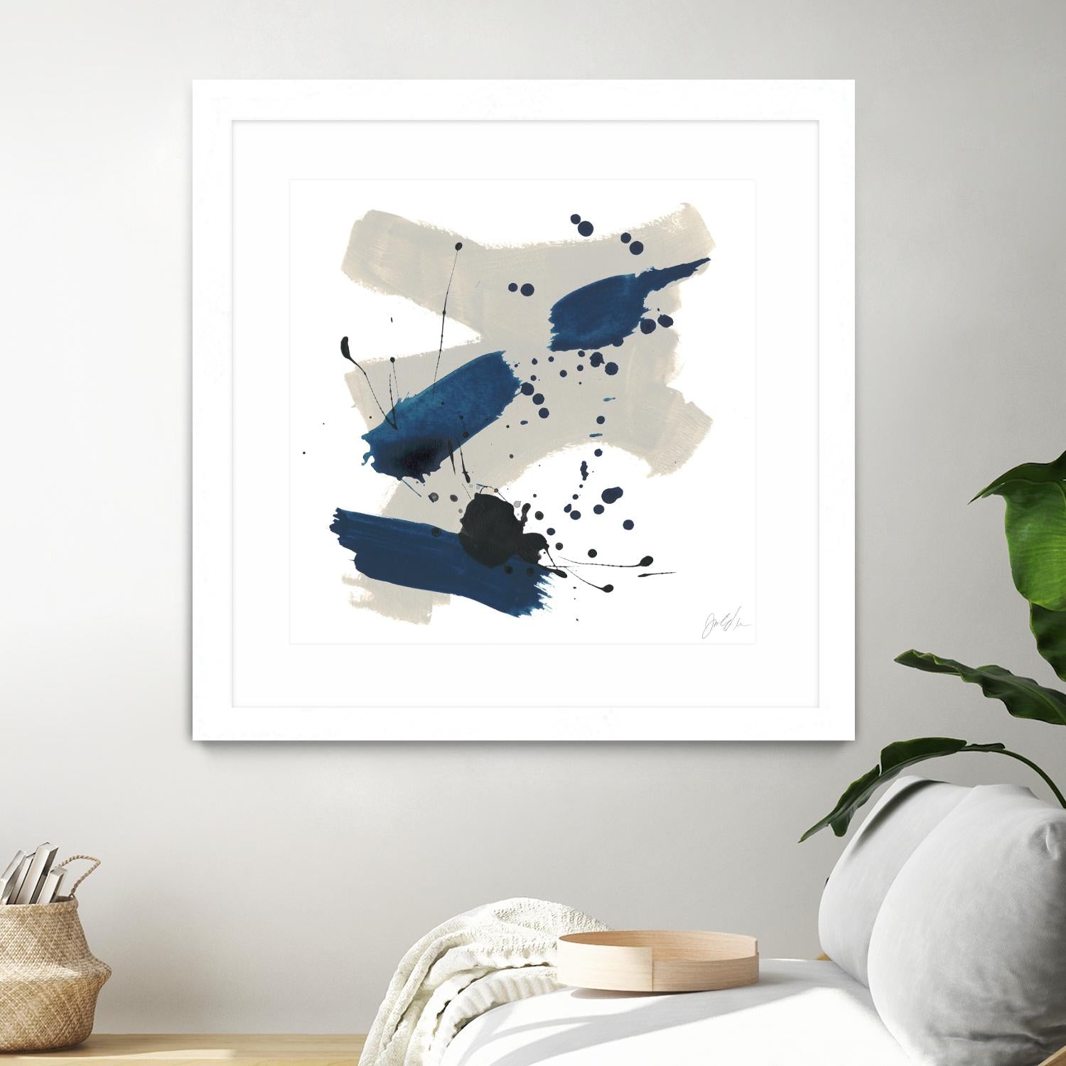 Kanji III by June Erica Vess on GIANT ART - blue abstract