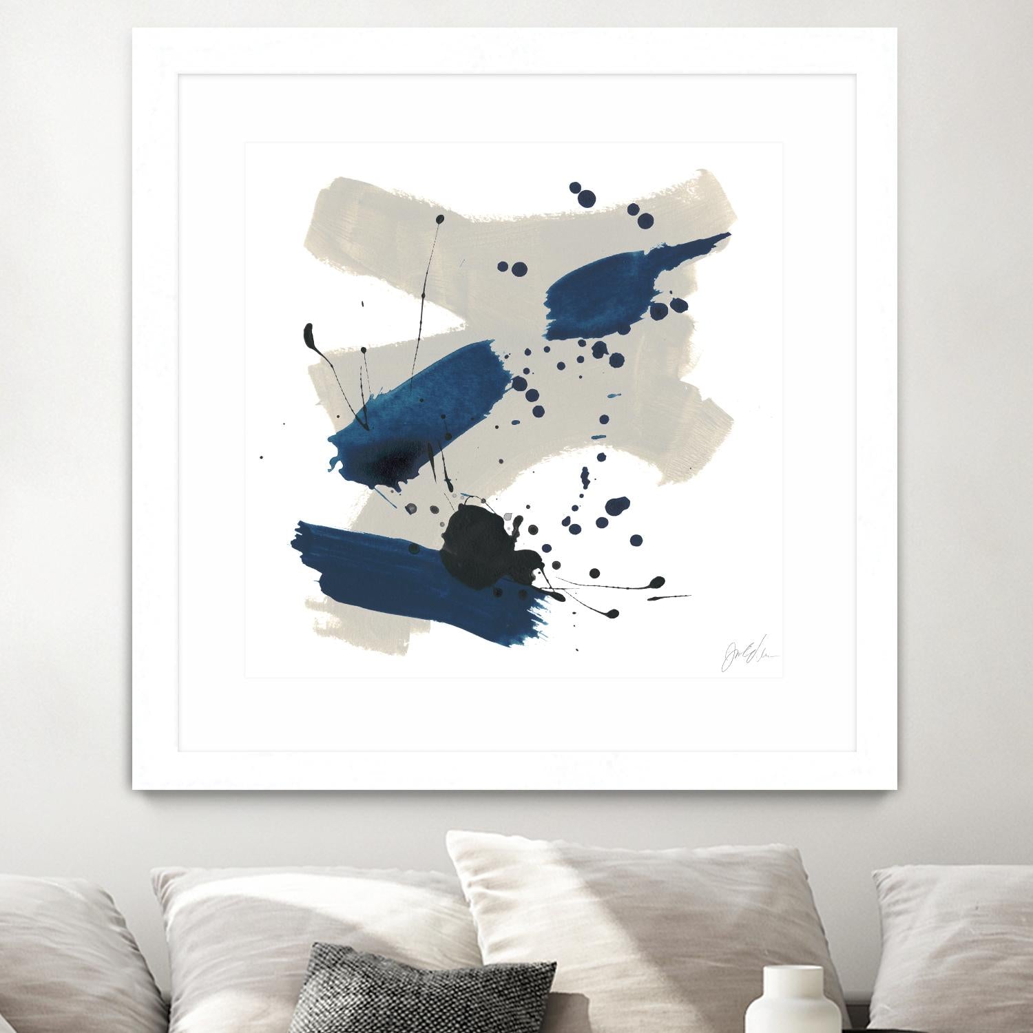 Kanji III by June Erica Vess on GIANT ART - blue abstract