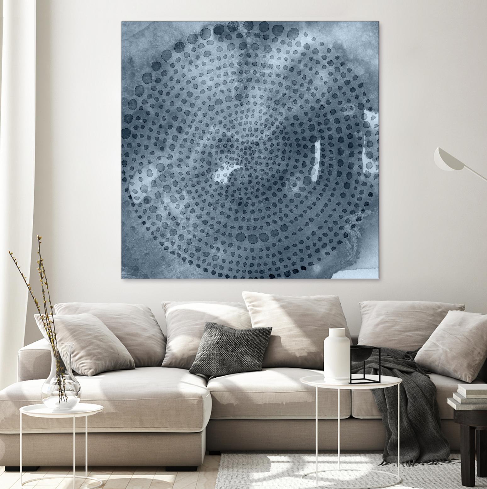Indigo Wheel II by Chariklia Zarris on GIANT ART - blue abstract
