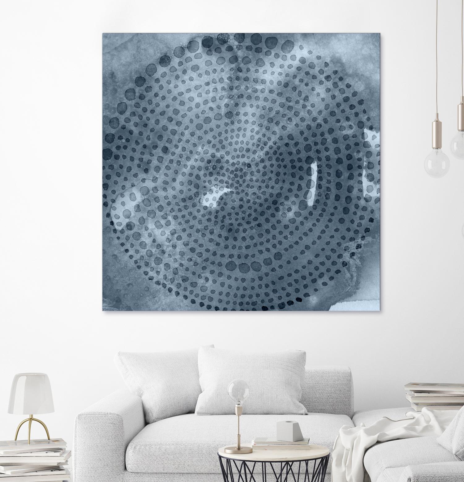 Indigo Wheel II by Chariklia Zarris on GIANT ART - blue abstract