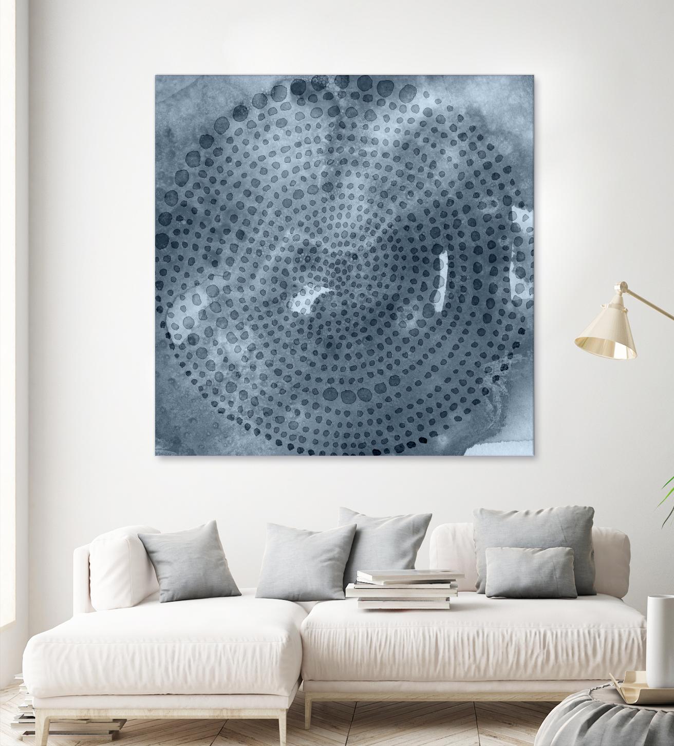 Indigo Wheel II by Chariklia Zarris on GIANT ART - blue abstract