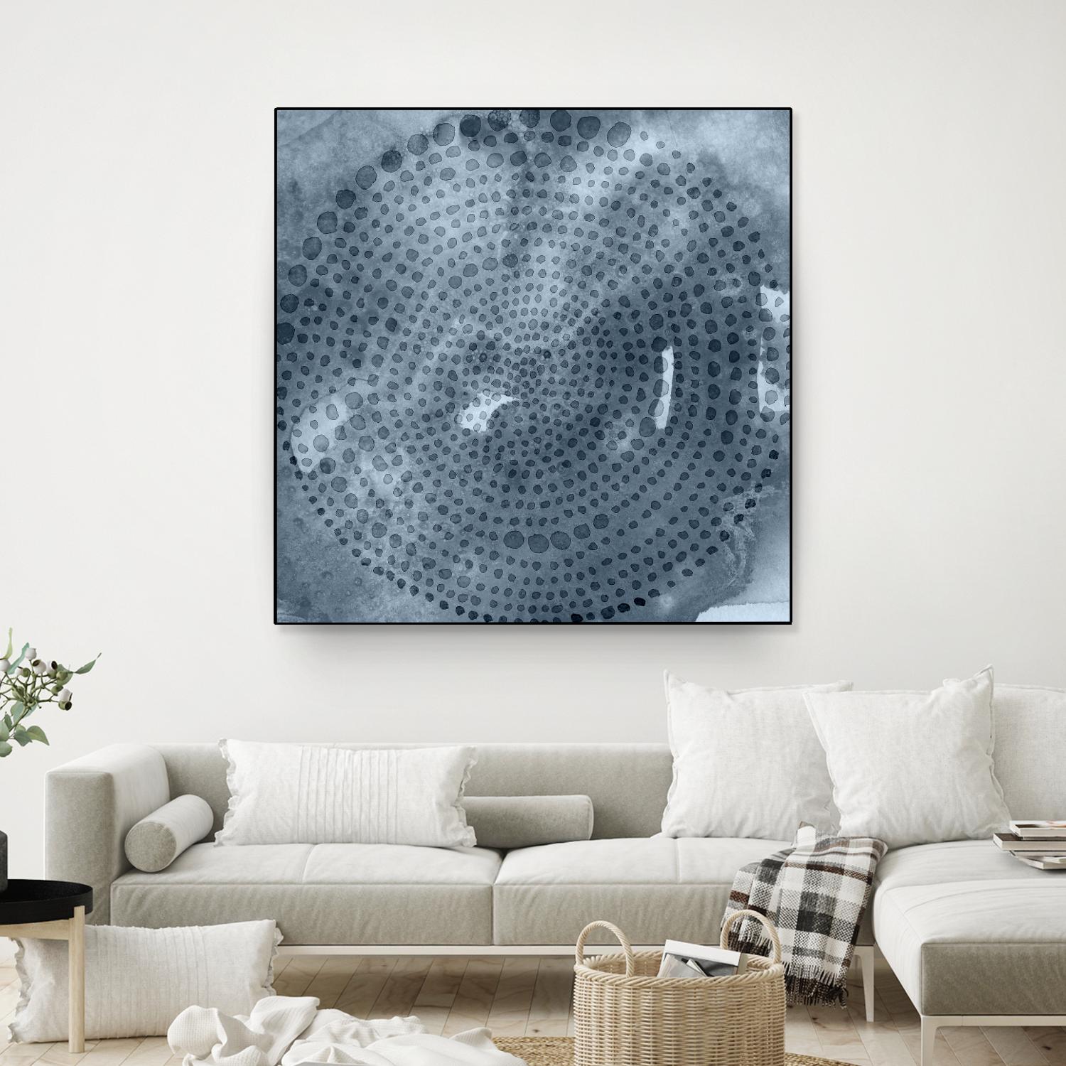 Indigo Wheel II by Chariklia Zarris on GIANT ART - blue abstract