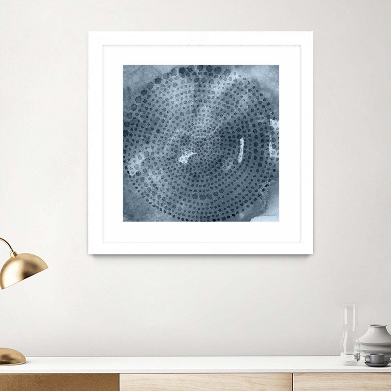 Indigo Wheel II by Chariklia Zarris on GIANT ART - blue abstract