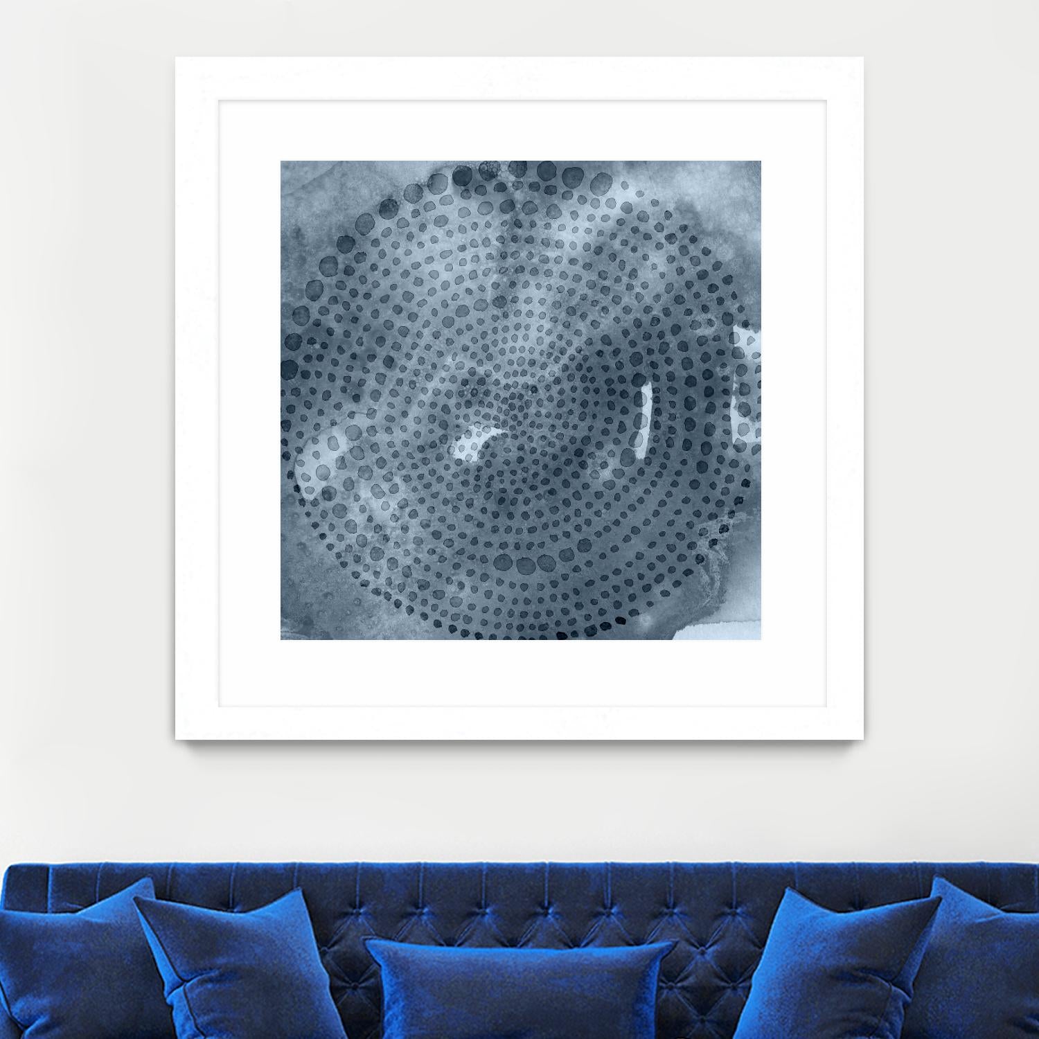 Indigo Wheel II by Chariklia Zarris on GIANT ART - blue abstract