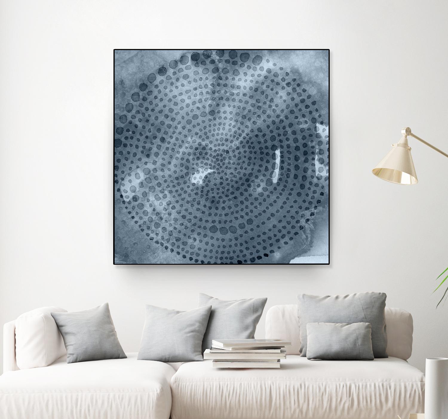 Indigo Wheel II by Chariklia Zarris on GIANT ART - blue abstract