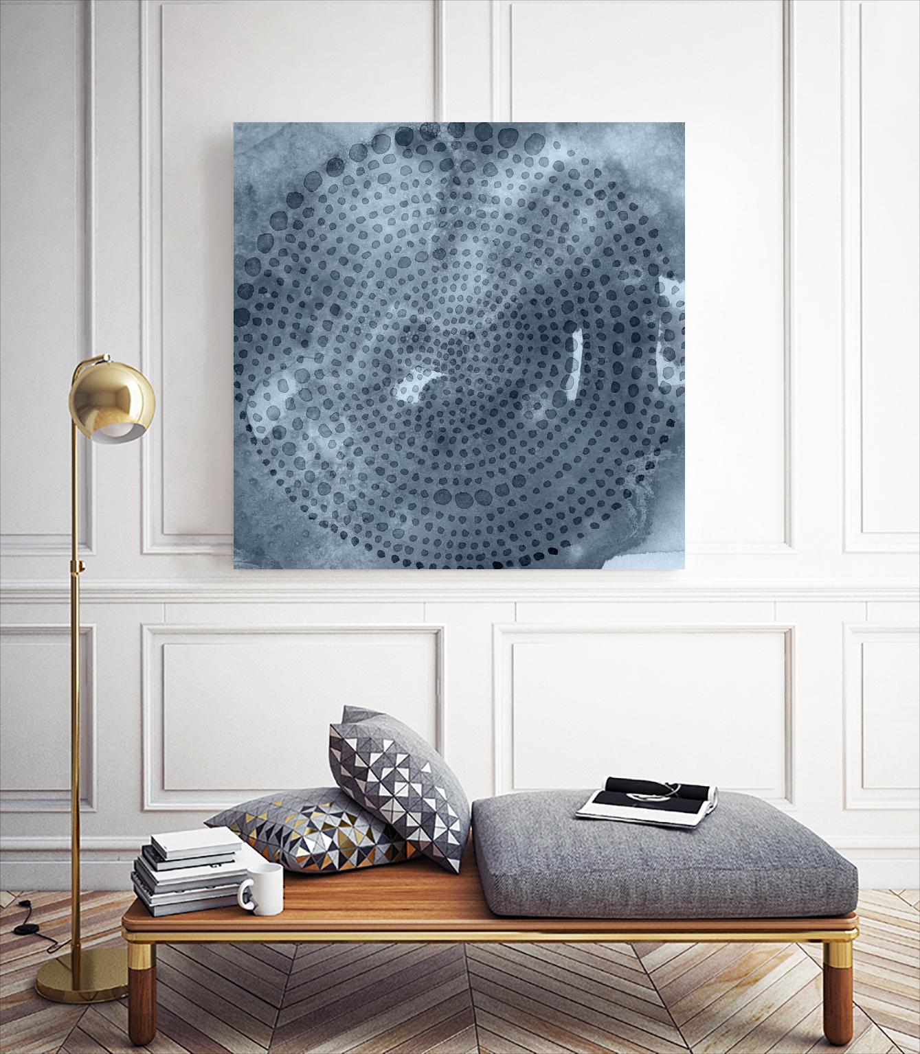 Indigo Wheel II by Chariklia Zarris on GIANT ART - blue abstract