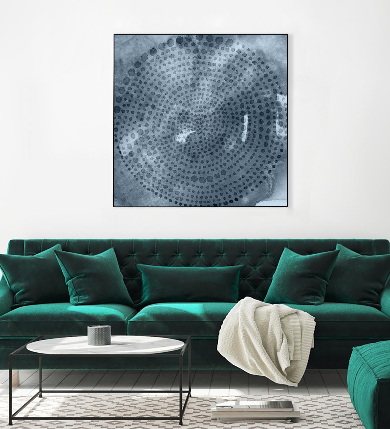Indigo Wheel II by Chariklia Zarris on GIANT ART - blue abstract