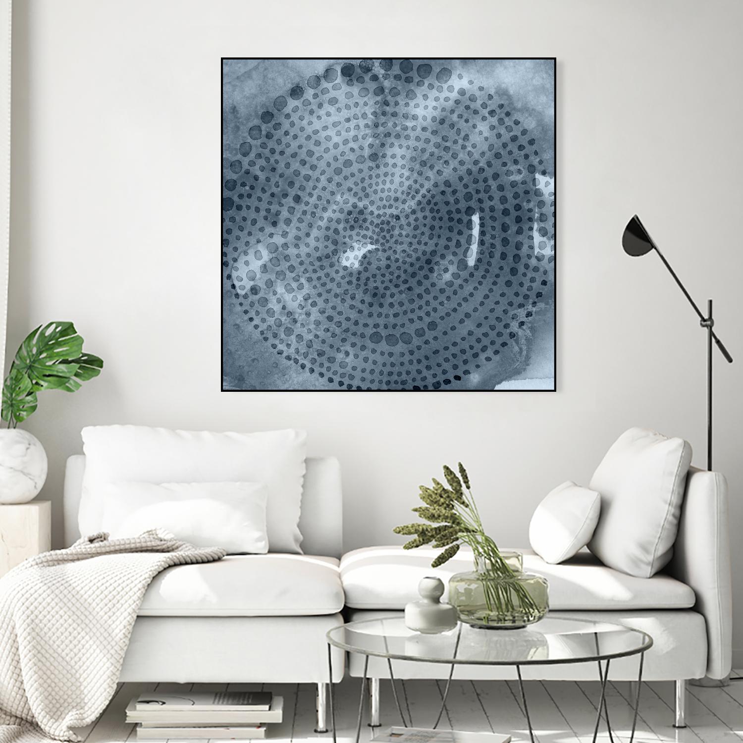 Indigo Wheel II by Chariklia Zarris on GIANT ART - blue abstract