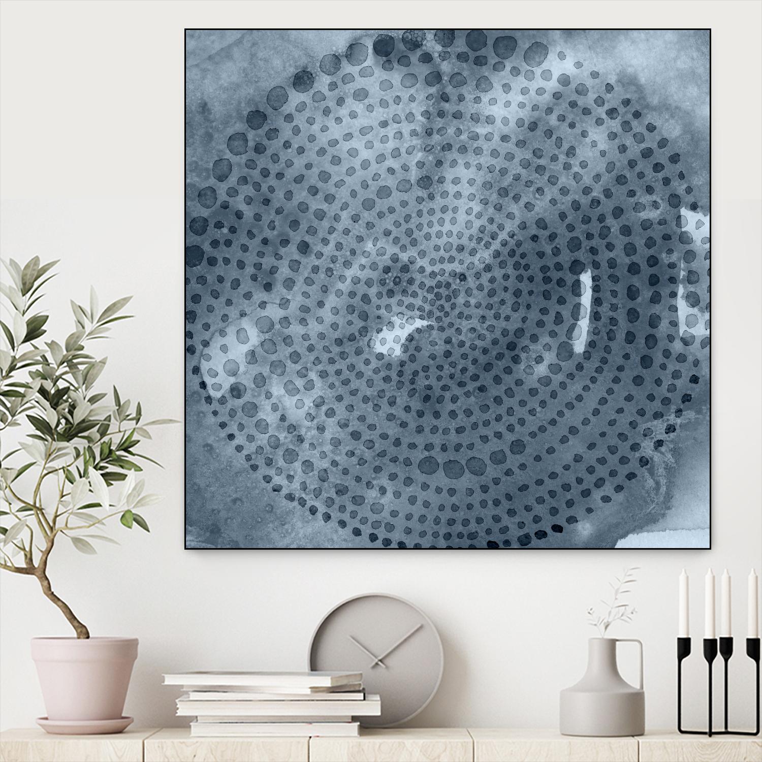 Indigo Wheel II by Chariklia Zarris on GIANT ART - blue abstract