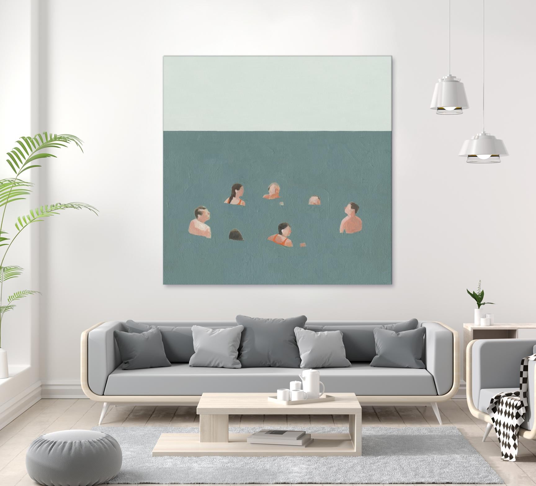 The Swimmers I by Emma Scarvey on GIANT ART - green tropical