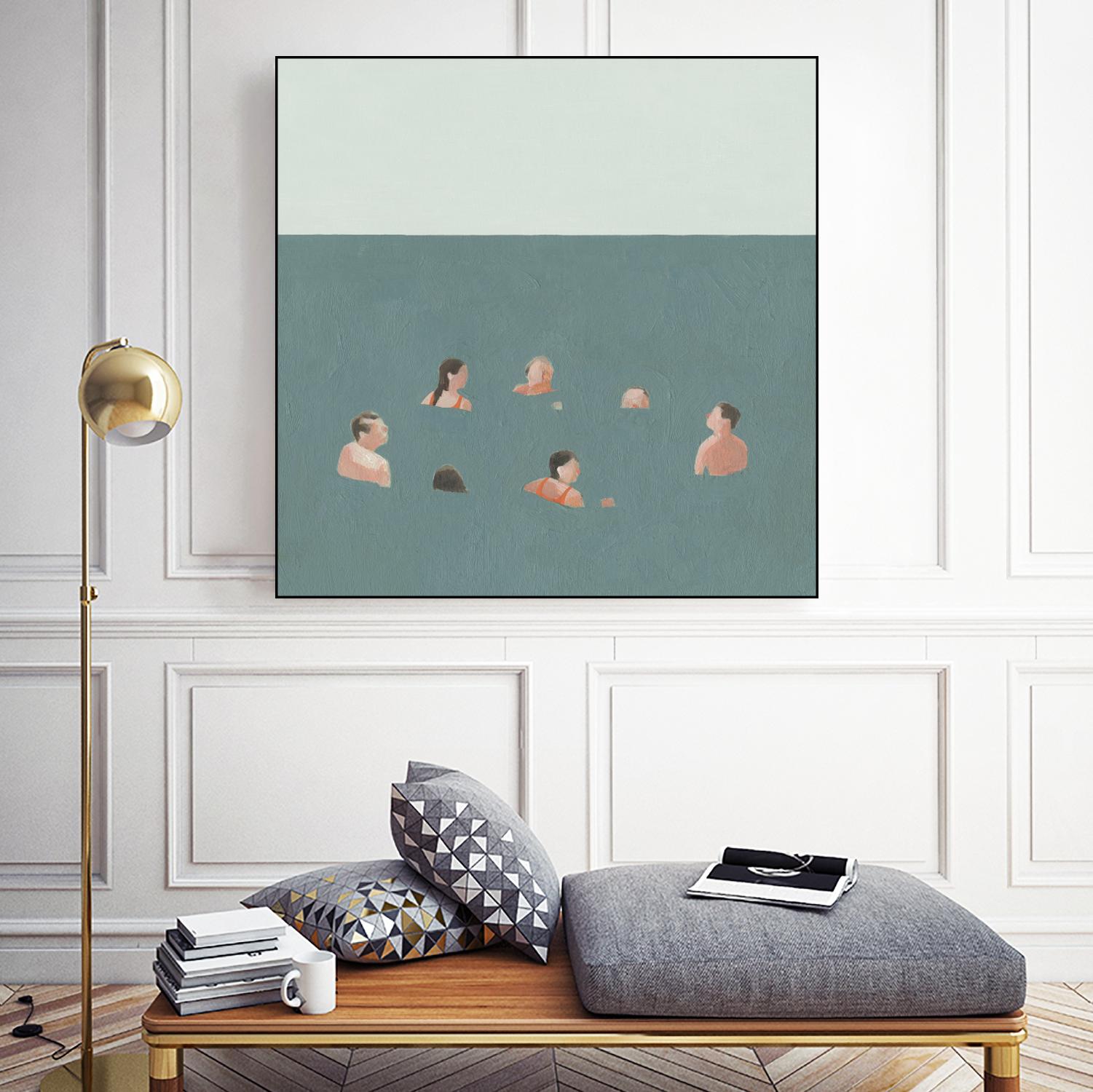 The Swimmers I by Emma Scarvey on GIANT ART - green tropical