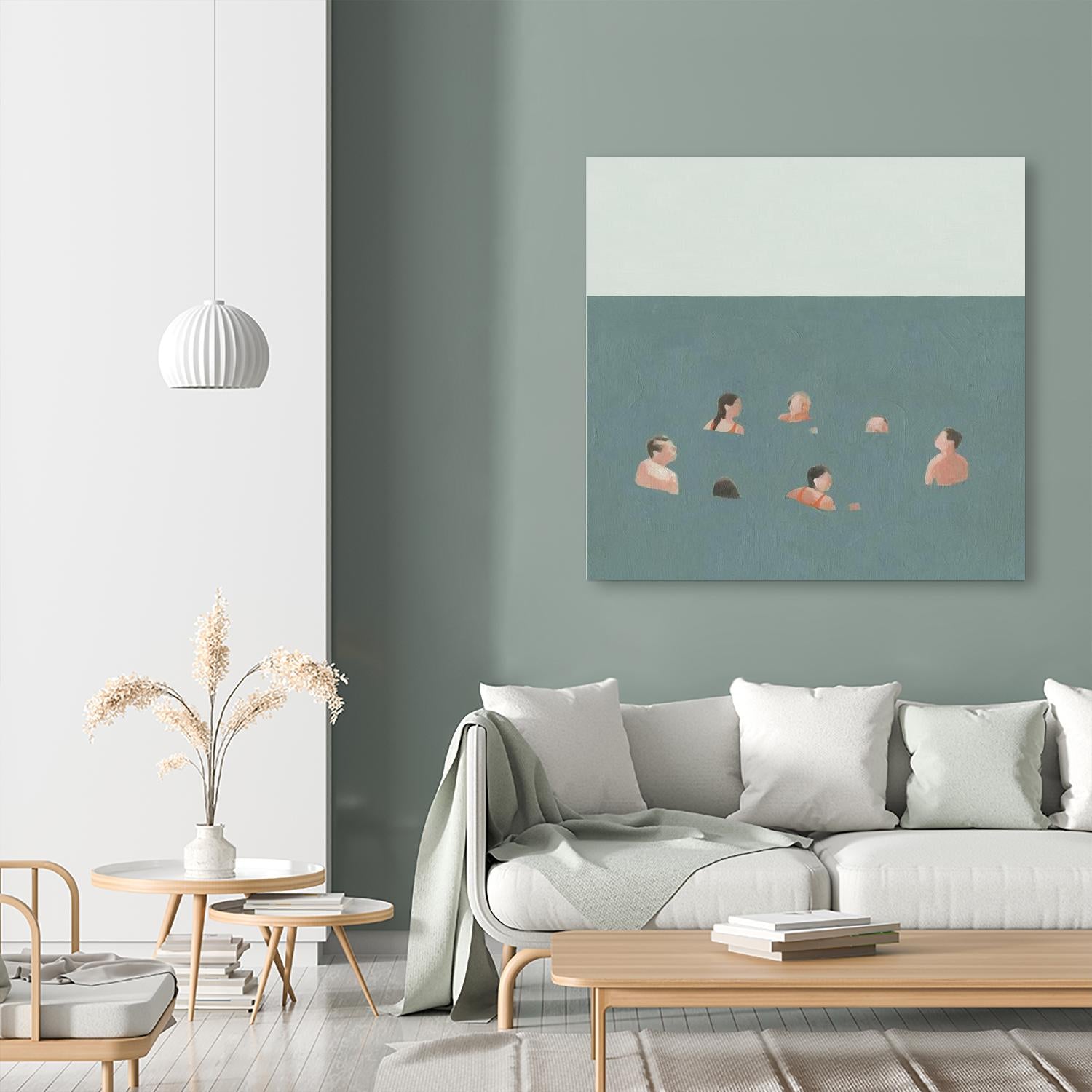 The Swimmers I by Emma Scarvey on GIANT ART - green costal ocean