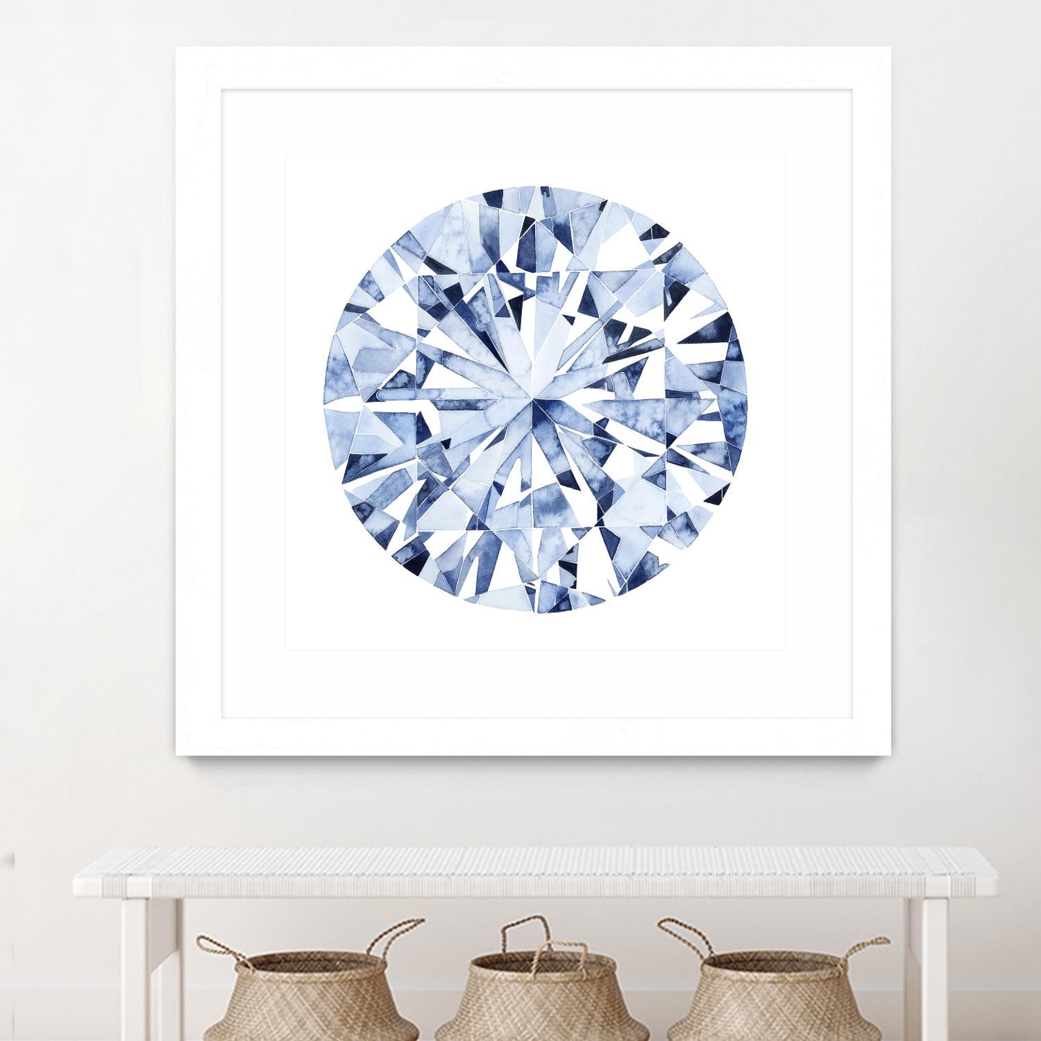 Diamond Drops I by Grace Popp on GIANT ART - blue abstract
