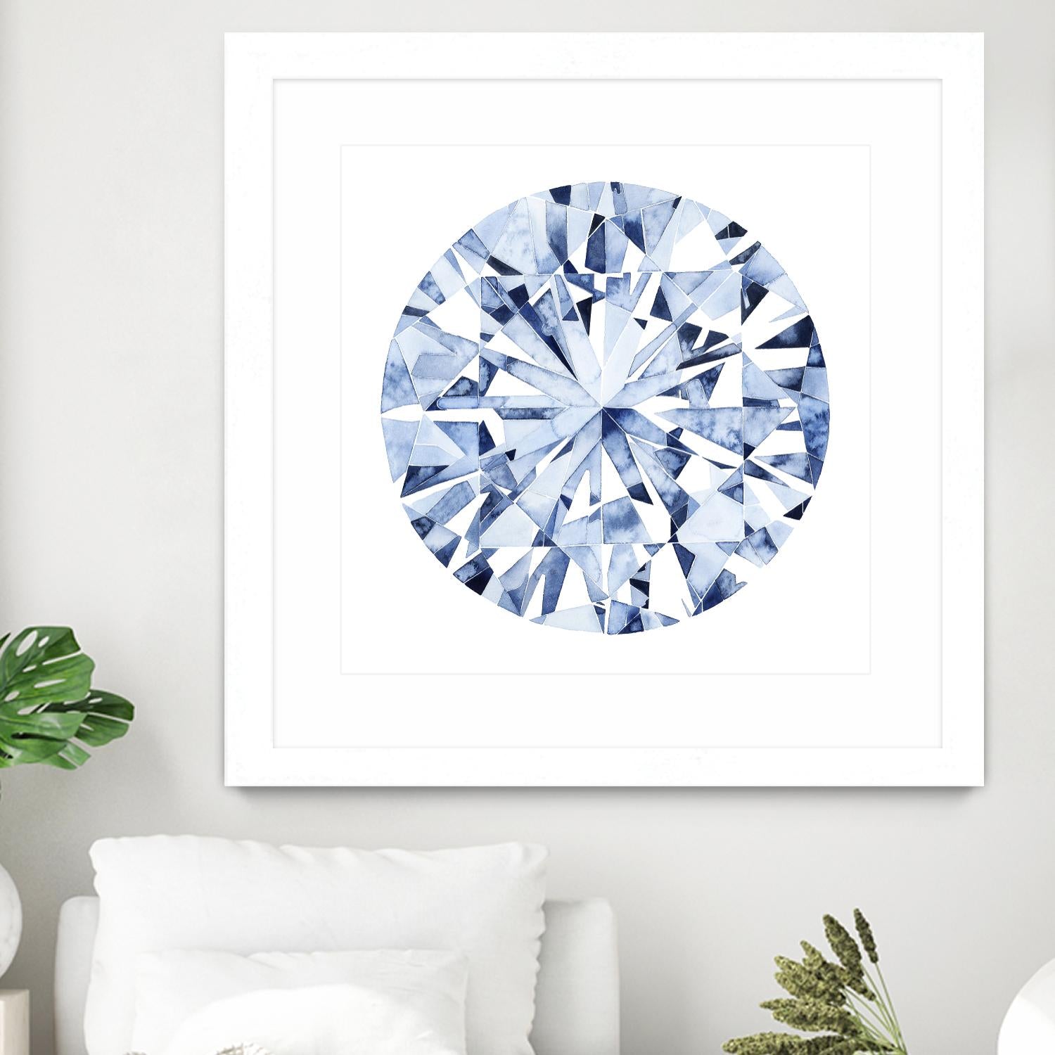 Diamond Drops I by Grace Popp on GIANT ART - blue abstract