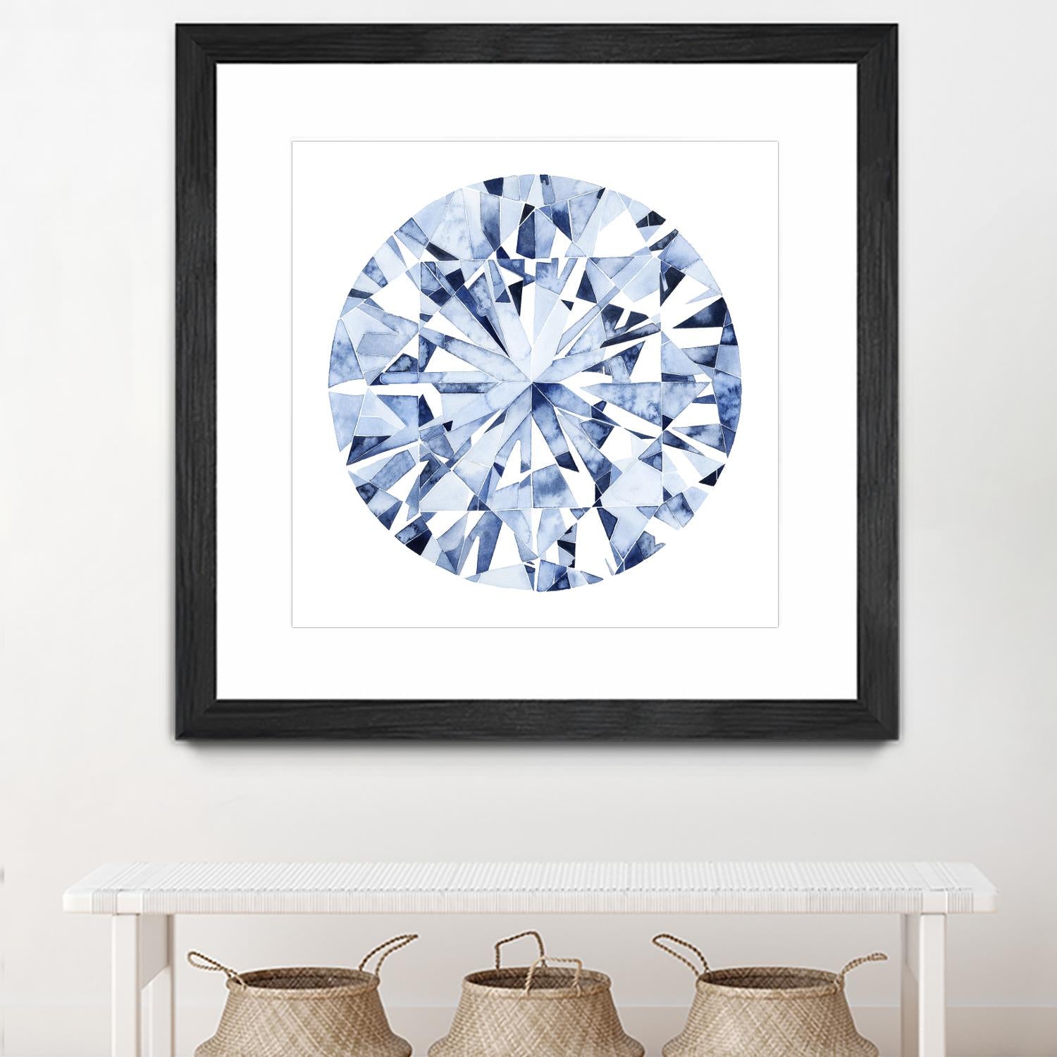 Diamond Drops I by Grace Popp on GIANT ART - blue abstract